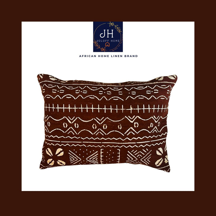 JH536-BROWN Bogolan Cushion