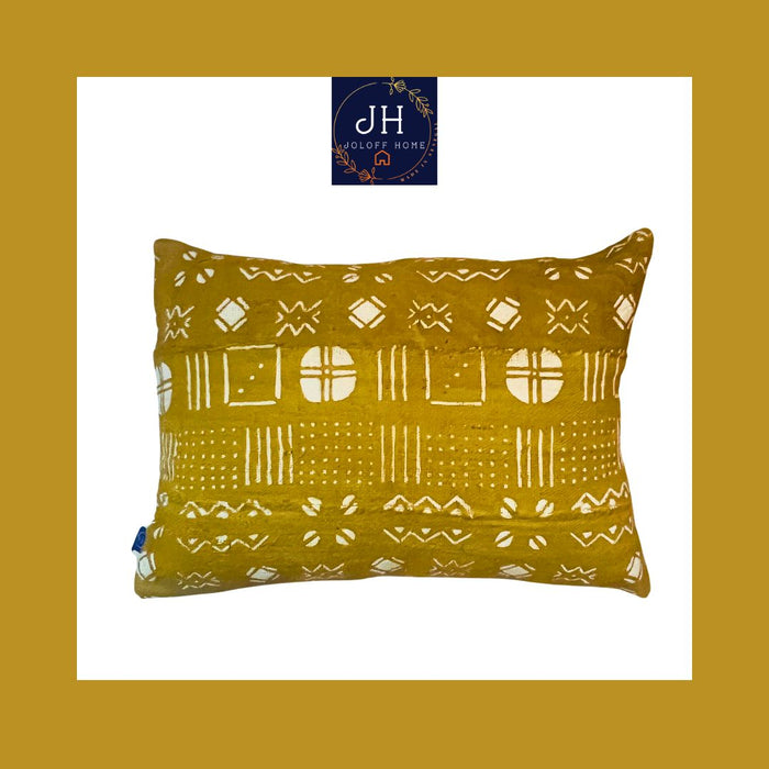 JH534- YELLOW Bogolan Cushion