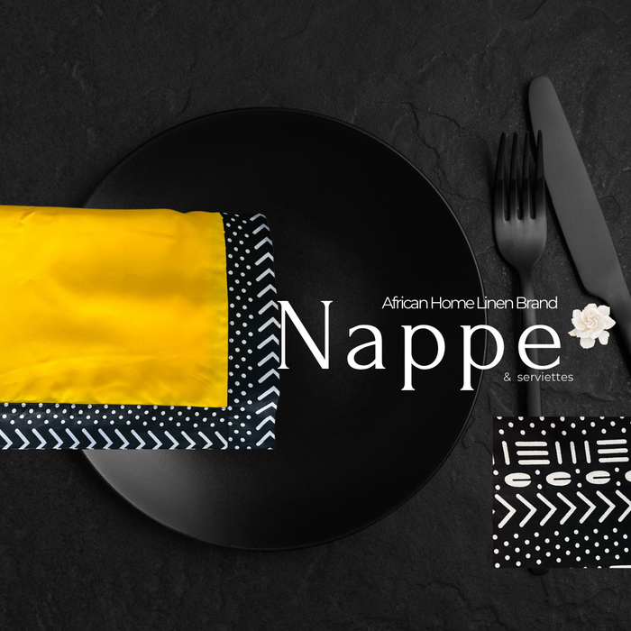 SC469-Reversible anti-stain tablecloth with napkins YELLOW