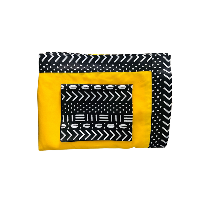 SC469-Reversible anti-stain tablecloth with napkins YELLOW